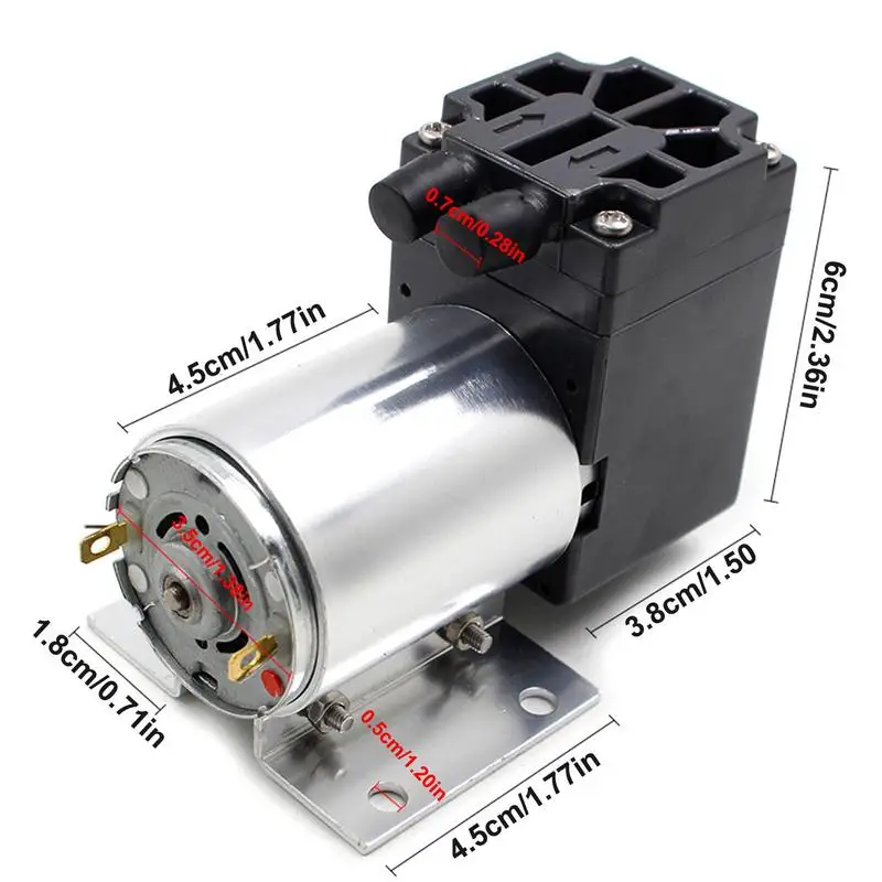 Elektryczny zestaw Mini pompa próżniowa DC 12V 6W ujemne ciśnienie pompa ssąca pneumatyczny zasysanie próżniowe pompa ssąca s akcesoria samochodowe