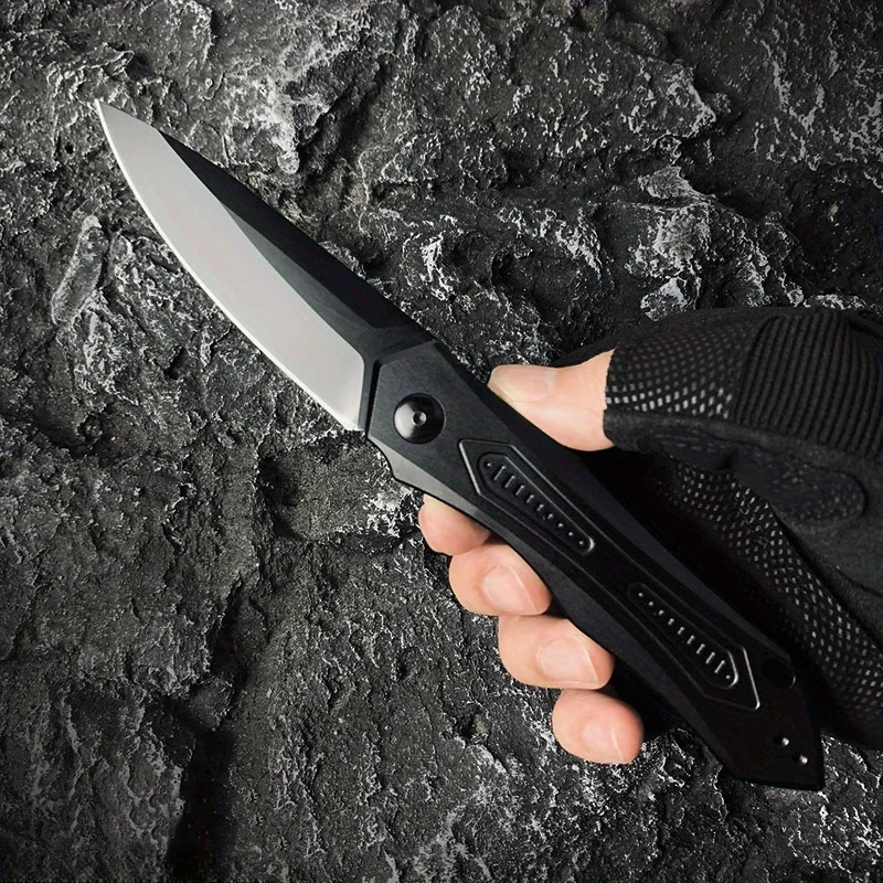 

KS 7800 Folding Pocket Knife EDC Black Aluminum Handle EDC Camping Hunting Self-defense Tacticla Multitool Knife for Men Gitfs