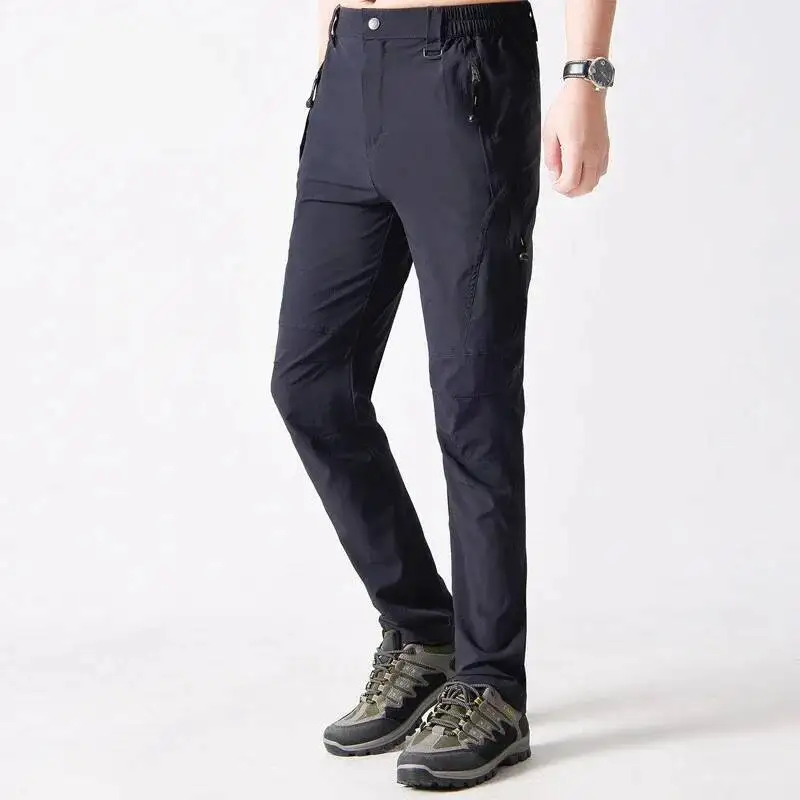 

XL уличные быстросохнущие спортивные мужские тонкие дышащие повседневные брюки с карманами для рыбалки, бега, гольфа, спортивные штаны