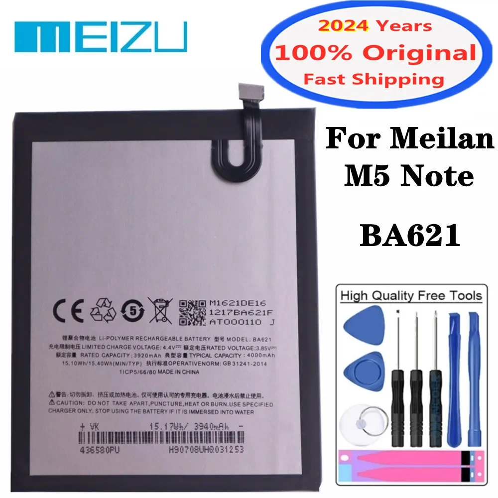 

2024 Years 4000Ah BA621 Original Battery For Meizu Note5 Note 5 M5 M621H M621M M621N M621Q High Quality Battery Deliver Fast