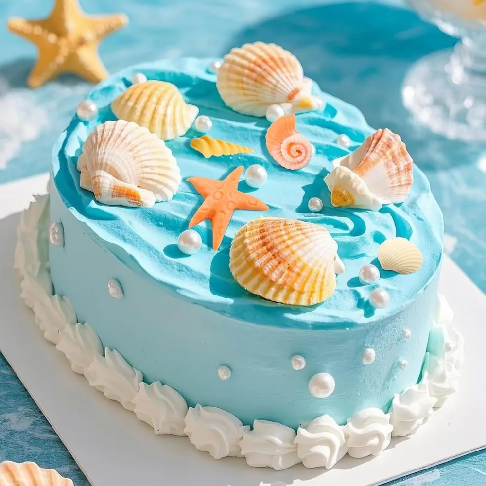 3 stuks mariene siliconen fondant mallen, schelp schelp zeester chocolade snoep mallen voor cupcake topper, cake pop decoratie en c