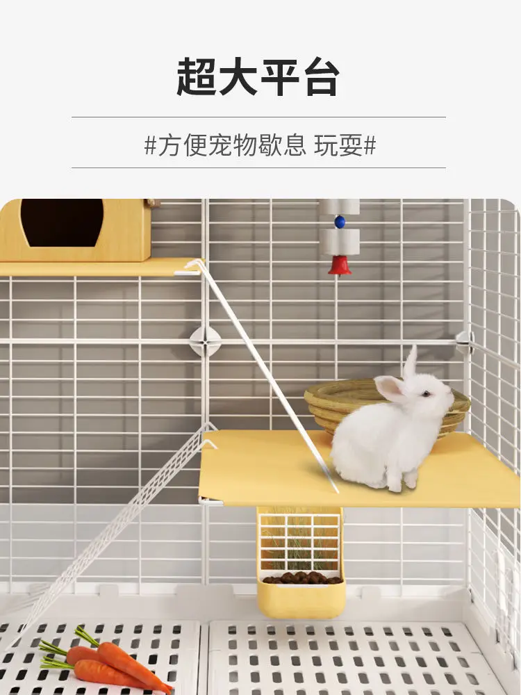 Rabbit specific cage for home use, large indoor size, new-style rabbit breeding, extra large villa