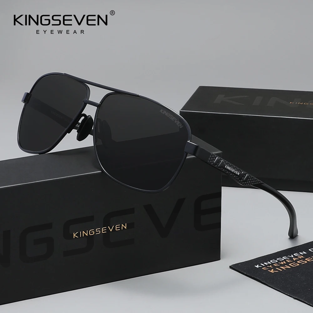 

Классические солнцезащитные очки KINGSEVEN для мужчин и женщин, поляризационные, с защитой от УФ-излучения UV400, модные ретро-очки для активного отдыха, вождения, повседневные, высококачественные оправы для очков