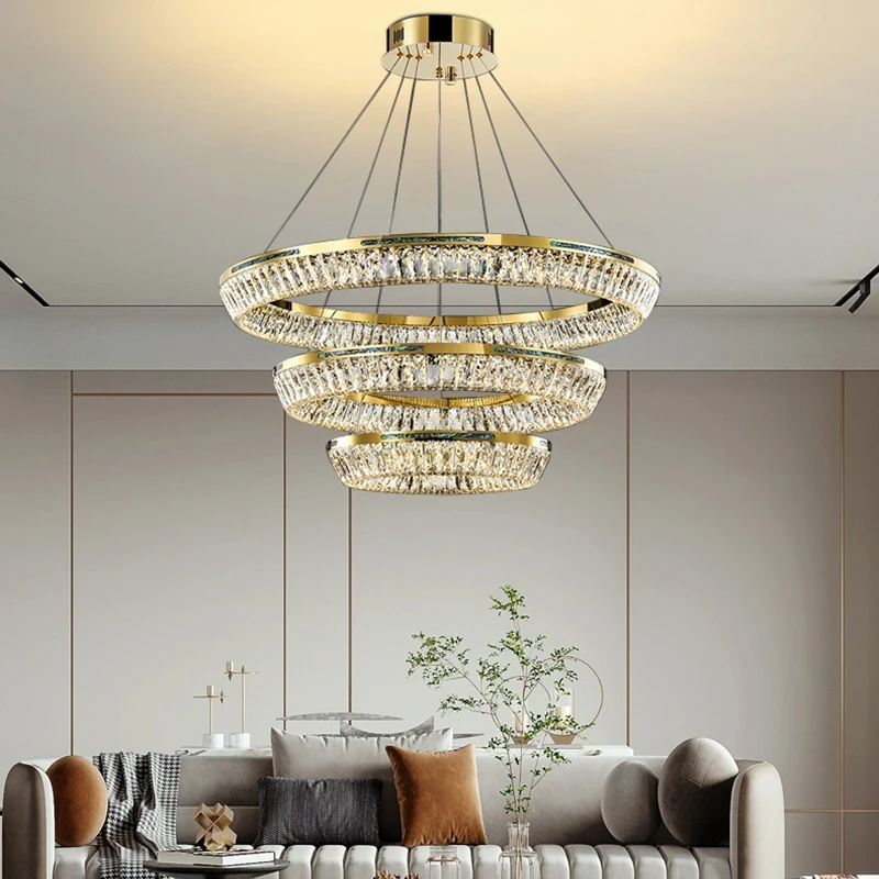 

Modern LED Pendant Light Crystal Pendant Lustre For Living Room Kitchen Bedroom Round/Oval Suspension Lamp Home Decor Fixtures