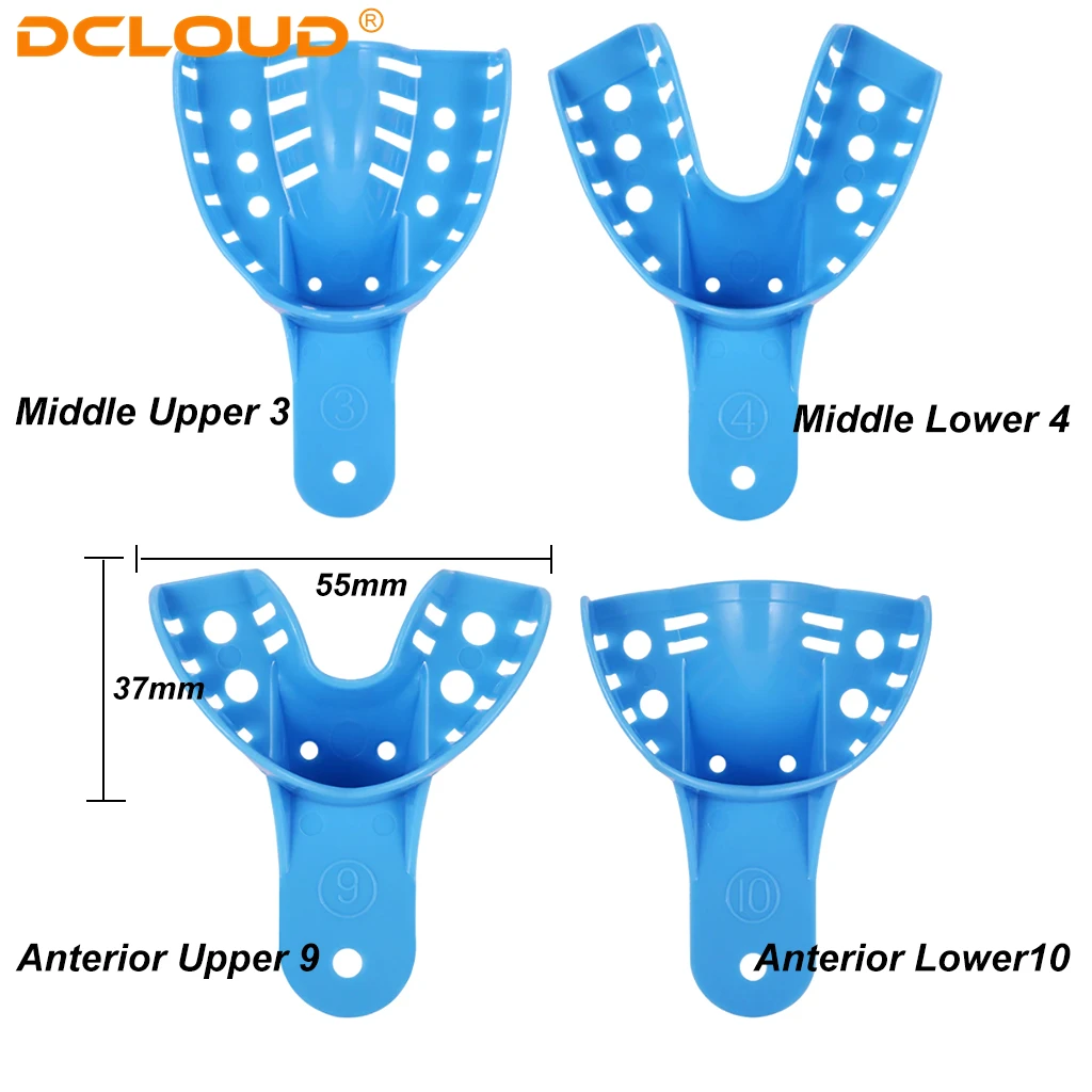 10 шт./набор одноразовые пластиковые стоматологические оттиски пластиковый держатель зубов стоматологический лабораторный материал пластиковый лоток