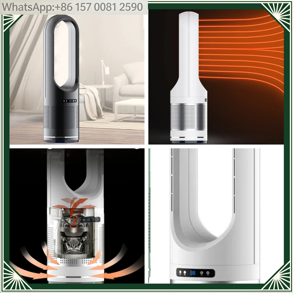 Ventilador de Torre Inteligente de 46 Pulgadas, Circulador de Aire Silencioso para Piso, Ventilador de Doble Función de Calefacción y Refrigeración con Control Remoto para el Hogar