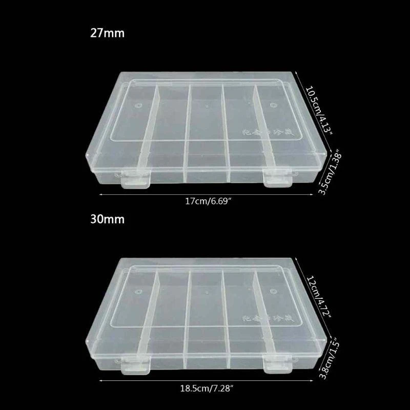 30 mm Creative Plastic Storage Box Clear Coin Holder Storage Container
