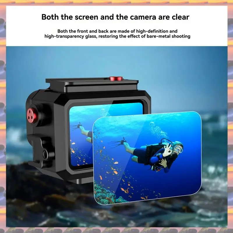 (Flash Sale) For Ace Pro 2 263FT/80M Waterproof Case Underwater Diving Protective Housing Shell Action Camera Accessori