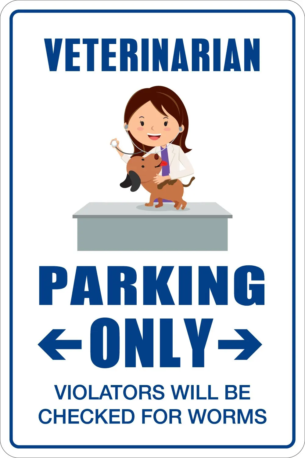 StickerPirate Veterinarian Parking Only 8