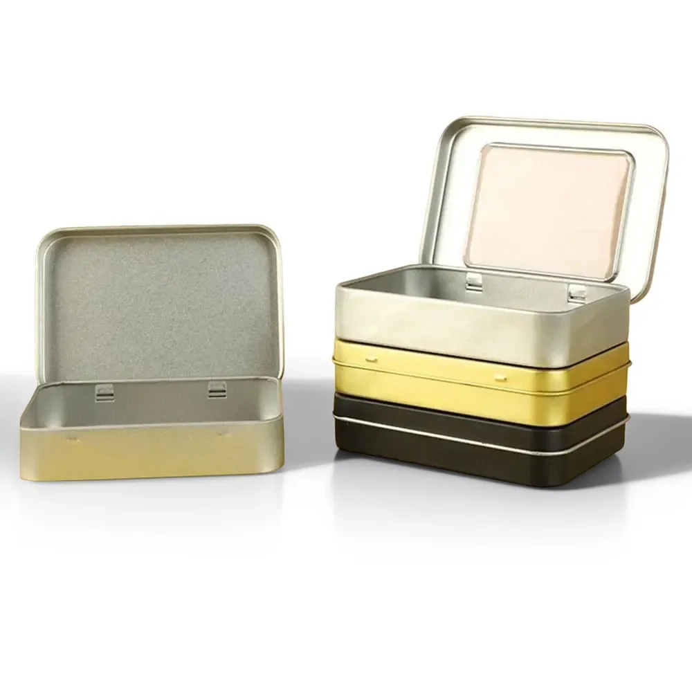 Portable Aluminum Tin Jar Metal Box Square Shape Jar Refillable Bottle Cosmetic Container Tea Can Candy Packaging Box Home Decor