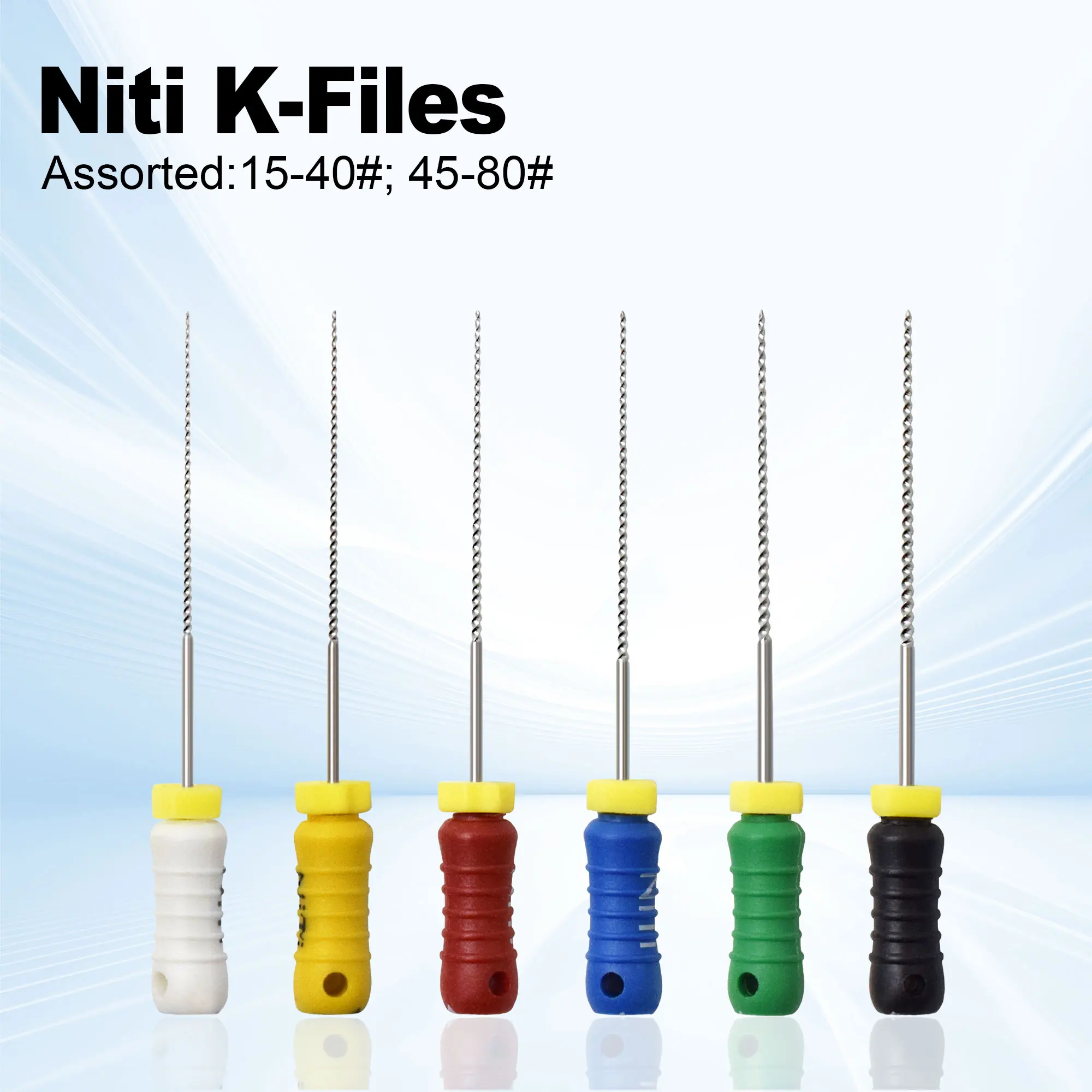21/25mm Dental NITI-K Files 10Boxes Thread Design Endodontic File Dentistry Instrument #15-40 #45-80 Easy To Use Root Canal File