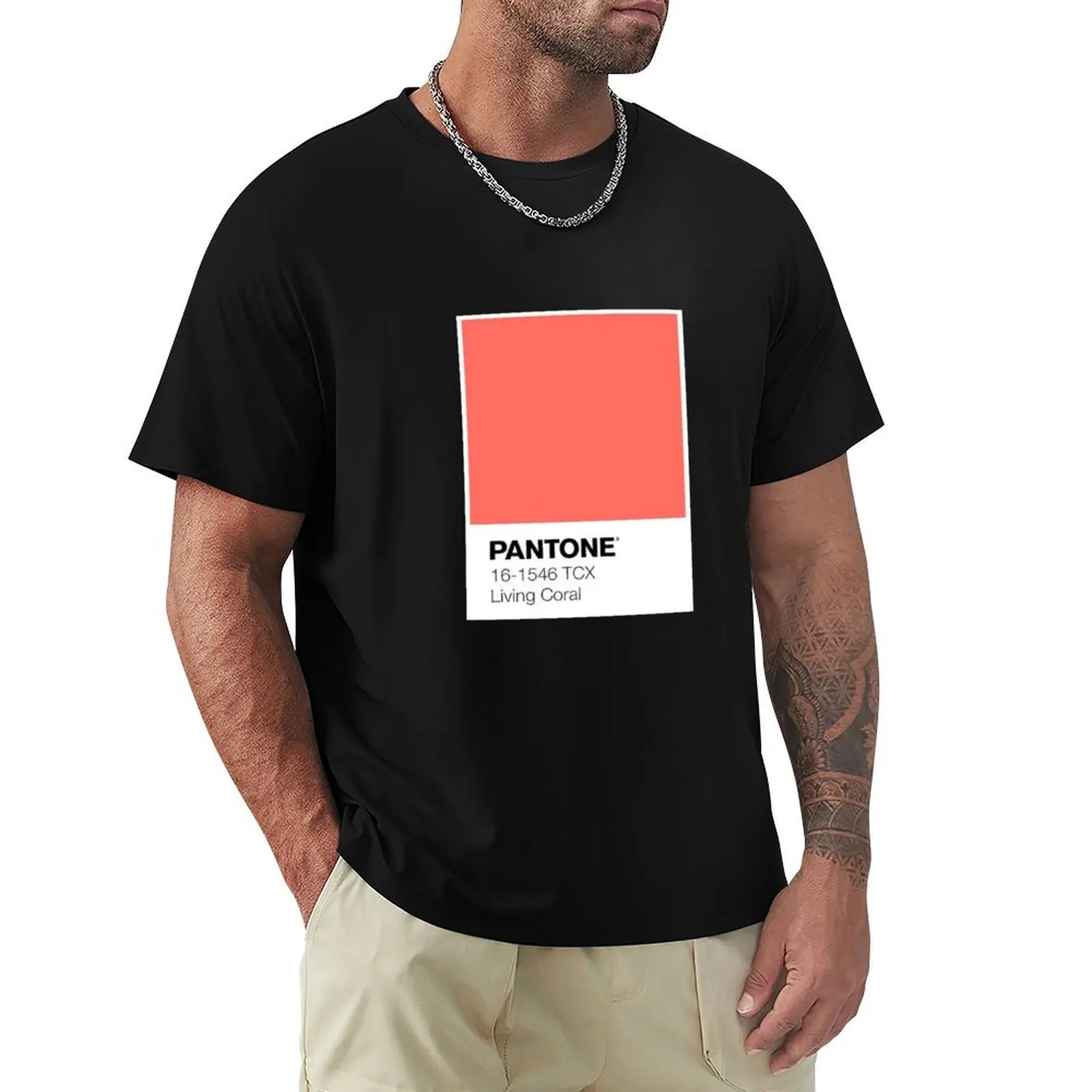 Pantone Living Coral Clothes T-Shirt Construction Work Tee Shirt