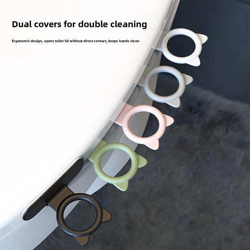 New Silicone Toilet Lid Lifter Bathroom Flip Cover Tool Toilet Lid Opener Door Cabinet Pull Handle Sanitary Household Tool