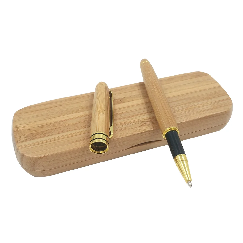 

Bamboo Gel Pen with Gift Case Pen for Signature Calligraphy Birthday Father's Day Anniversary Gift