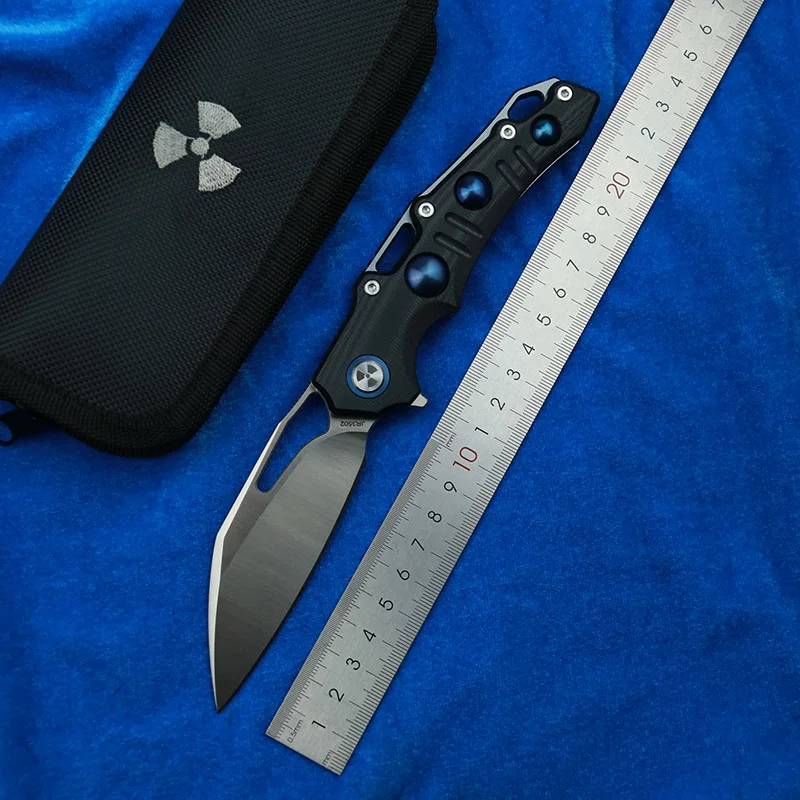 

LEMIFSHE JR3502 folding knife D2 blade bearing Mikata handle camping fishing survival bag knife