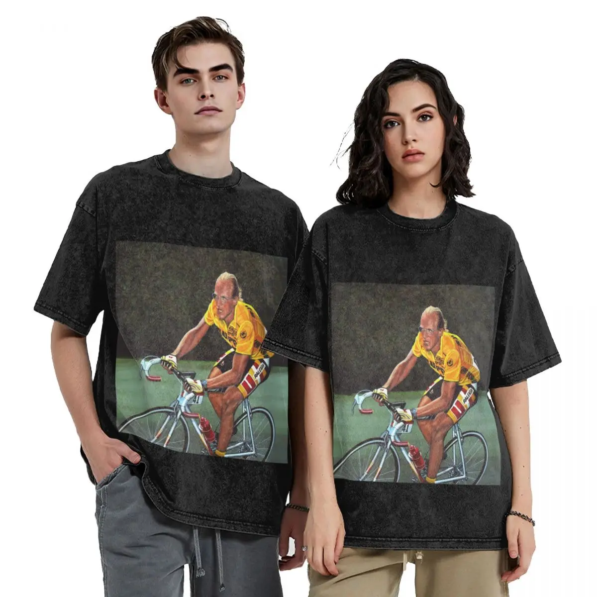 

Laurent Fignon Painting T-Shirt vintage clothes luxury t-shirt oversized t shirt t shirts for men cotton