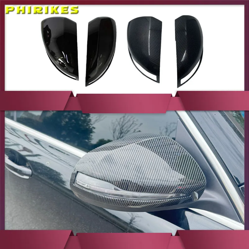 

For Mercedes Benz C/GLC/E/S Class W205 X253 W213 W222 W238 LHD 2PCS Carbon Fiber Mirror Cover Cap (Pair for Left Hand Drive)