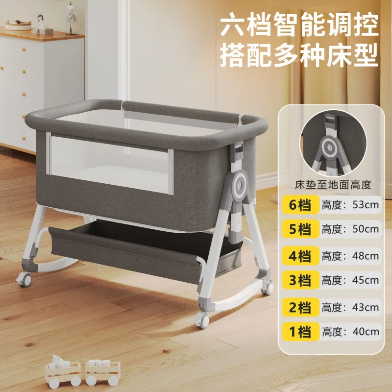 

Детская кроватка, большая игровая кровать, многофункциональная передвижная складная портативная детская кроватка для ребенка