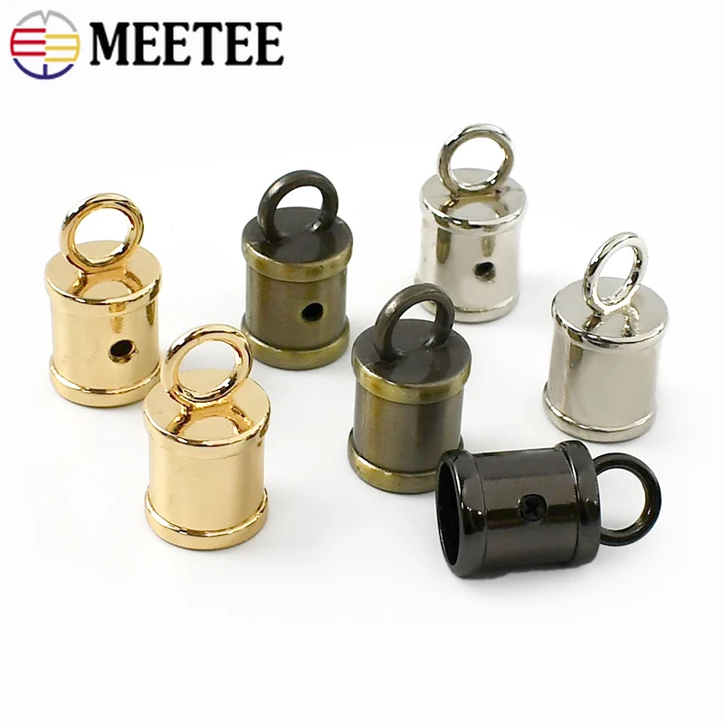 

20Pcs Meetee 10*23mm Metal Cord Lock Buckles Tassel Fringe Cap Clasp Handbag Chain Stopper Rope End Locks Hardware Accessories