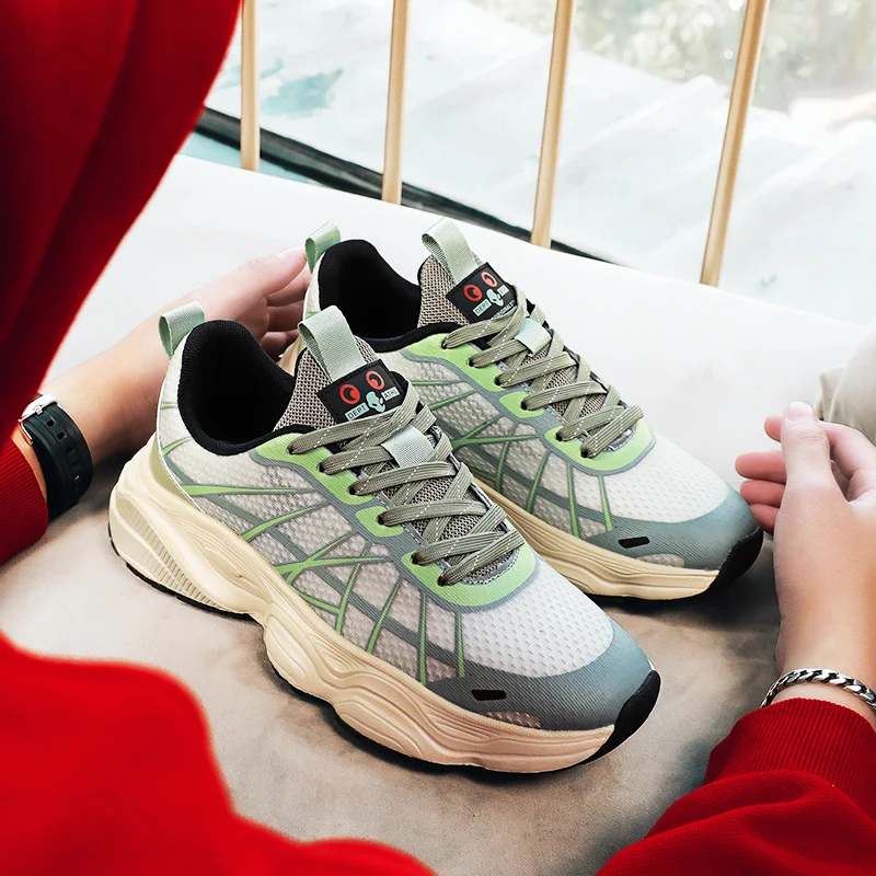 

2025Summer Breathable Comfortable High-Quality Casual Dad Shoes Thick-Soled Versatile Student Sneakers Men's Sports Shoes39-44