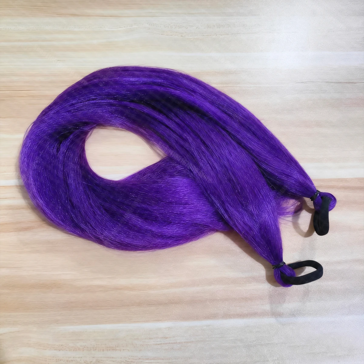 Rumi Violet – perruque synthétique queue de cheval haute détachable, résistante à la chaleur, couvre-chef de Cosplay Kpop Demon Hunter