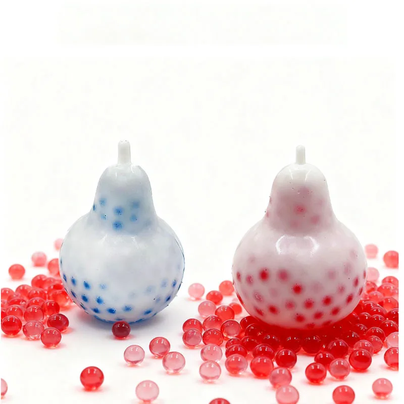 Bonito pêra mole espremer espinhas alívio do estresse fidget diversão silicone pitada frutas compulsão ventilação para adulto anansiedade brinquedo fidget