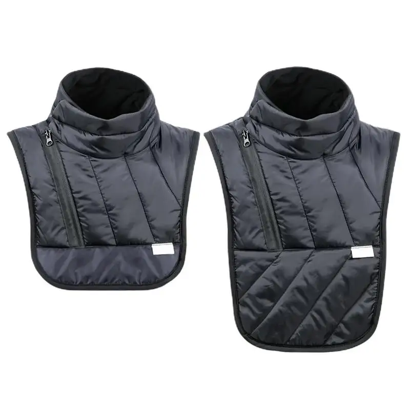 Winter Moto Riding Neck And Chest Warmer Windproof Breathable Neck Chest Shoulder Protector With Zipper Wrap Bib Headwear