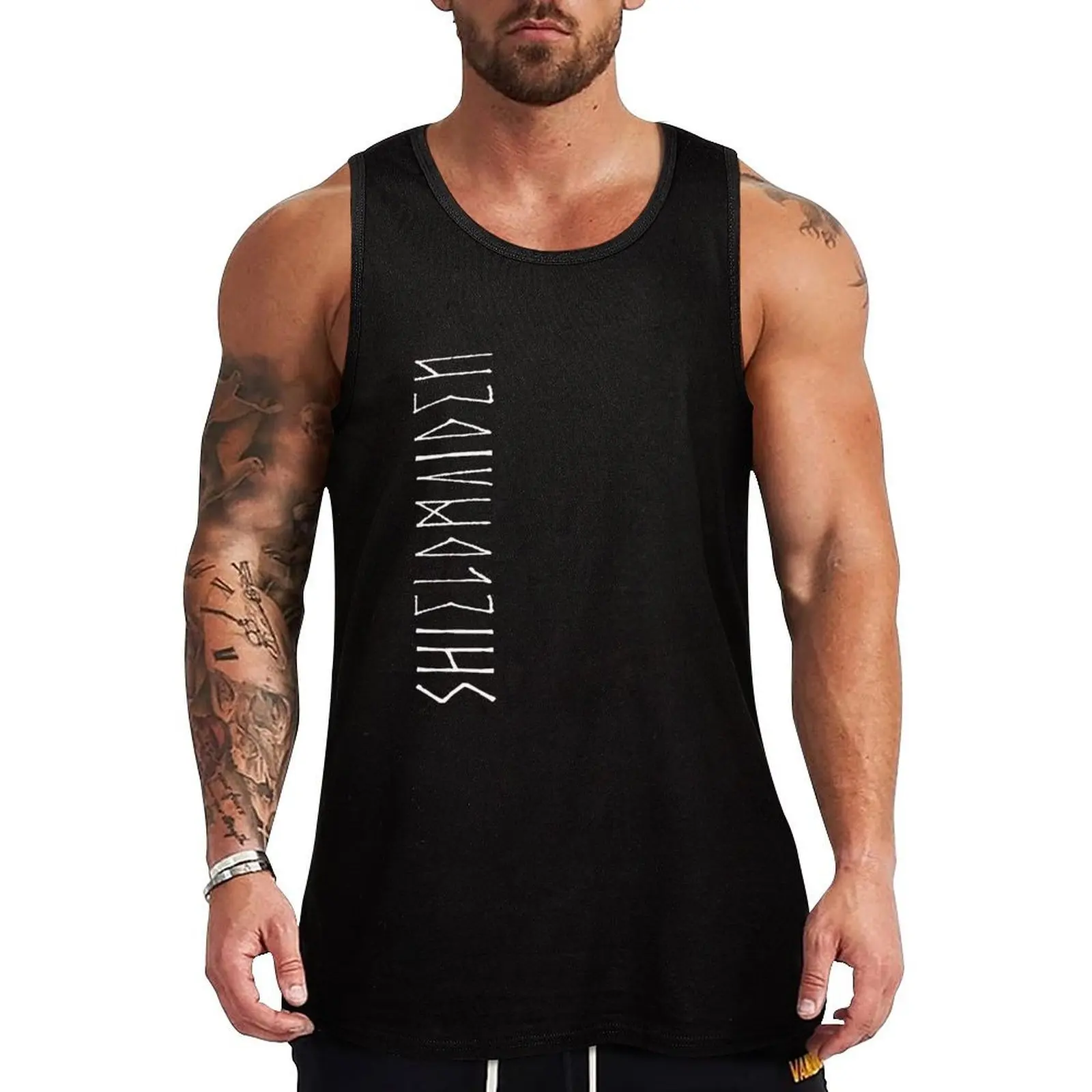 

Shieldmaiden Tank Top Men gym sportswear T-shirt Men's gym muscle t-shirt summer clothes man 2025