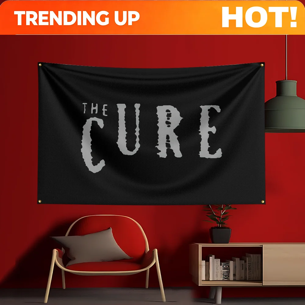 Customize 3x5 Ft the cure Band Concert Flag Polyester Printed Cars Flags Banner Tapestry for Room Garage Decor Concert Flag