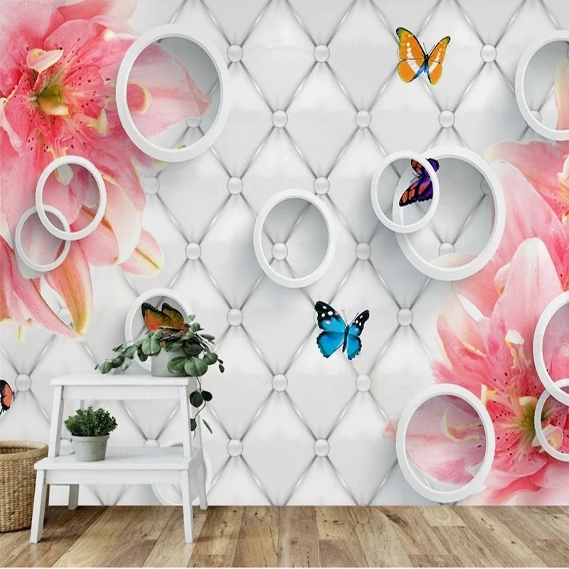 

MU8473 Rose Flowers Mural Wallpaper Wall Art Decor Background Printing Vintage Floral Design for Home Interiors