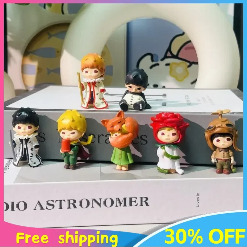 Figura de Anime POPMART Hirono de 3cm, modelo del Principito, versión Q, caja ciega, decoración de escritorio, adorno, regalo de Festival, juguete para chico