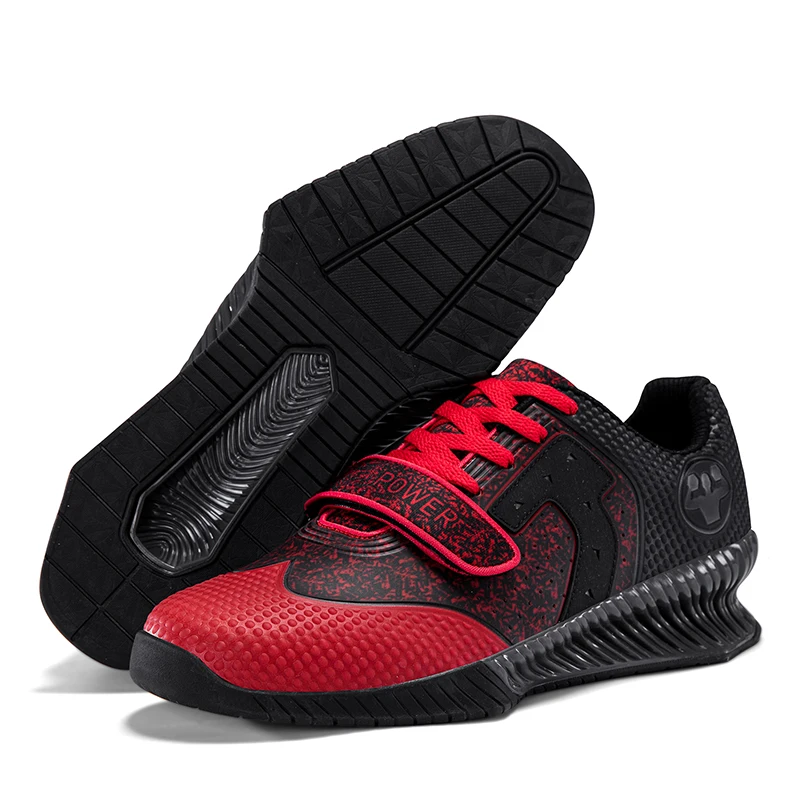 New Style Men Powerlifting Shoes Anti-Slip Strength Training Shoes Wear-Resisting Fitness Sneakers Men Hard Drawn Squat Shoes