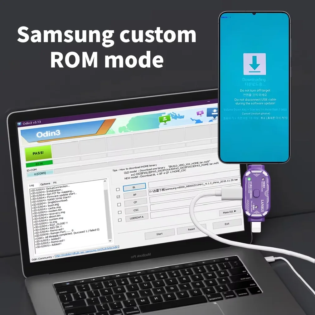 Lanrui V587 Engineering Box One-Click DFU Recovery Tool Auto Detect Model for iPhone Android Hard Brick Restart Repair