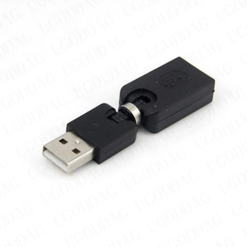 Rotating and Swivel Twist USB 2.0 Type A Male to Type A Female 360 Degree Rotation Angle Extension Adapter Convertor