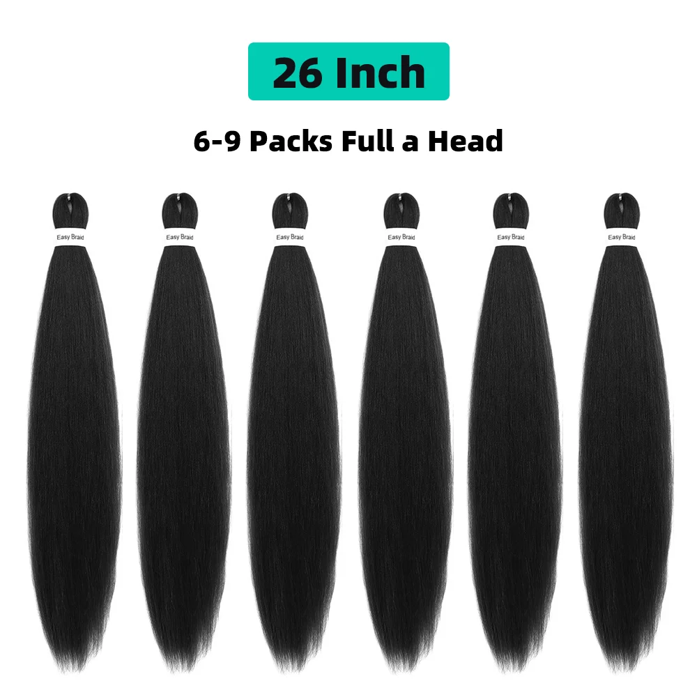 26inch Synthetic Braiding Hair Ombre Braiding Hair Packs Jumbo Braid Hair For Women Pre Stretched Yaki Straight Hair Extensions