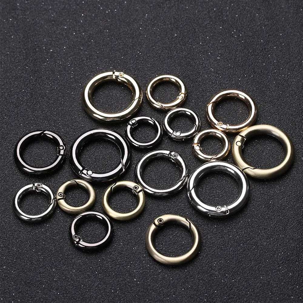 Black gold silver Plated Gate Zinc Alloy Hooks Bag Belt Buckle Spring O-Ring Buckles Snap Clasp Clip Carabiner Purses Handbags