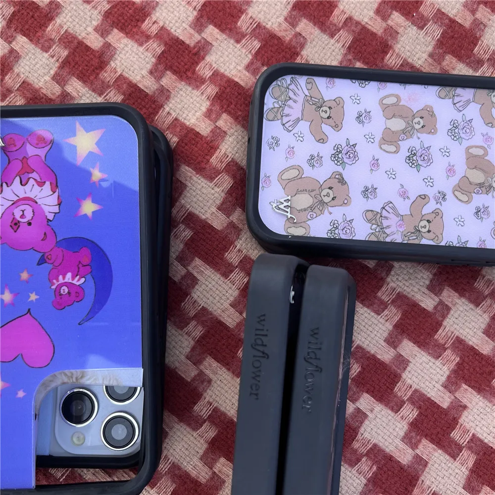 حافظة لهاتف آيفون 11 12 13 14 15 16 Pro Max Plus 16Pro Bear-y Ballet WILDFLOWER Danielle Guizio