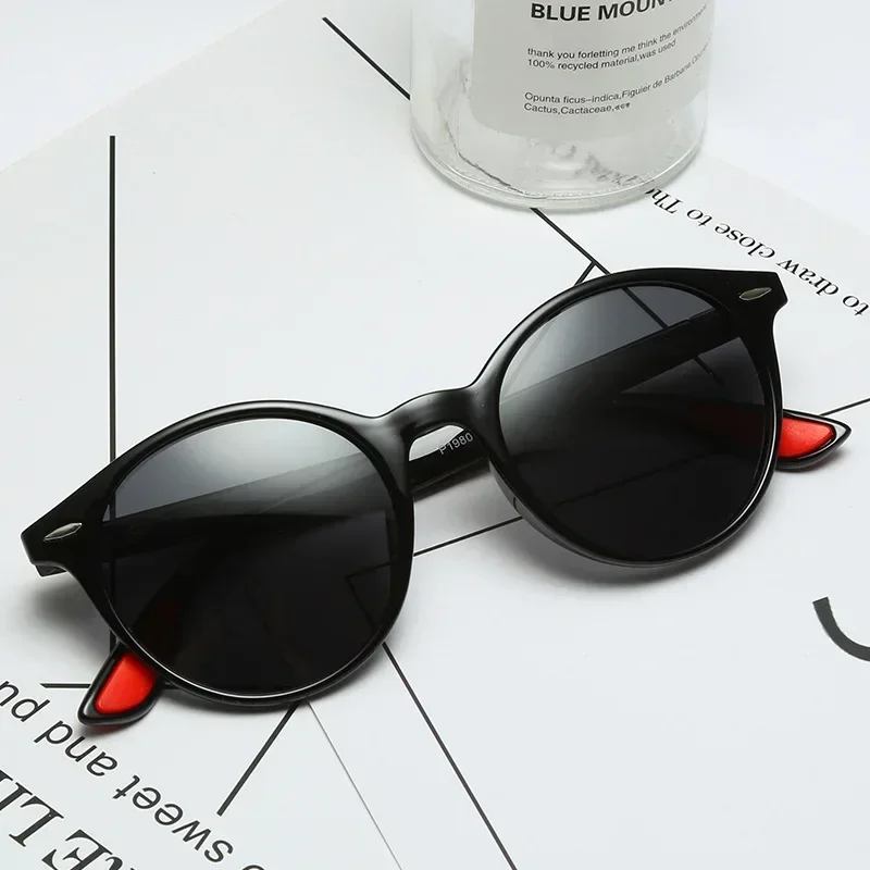 Fashion Round Men Polarized Sunglasses Women Vintage Plastic Sun Glasses For Male Anti Glare Driving Shades Eyewear UV400 image 2