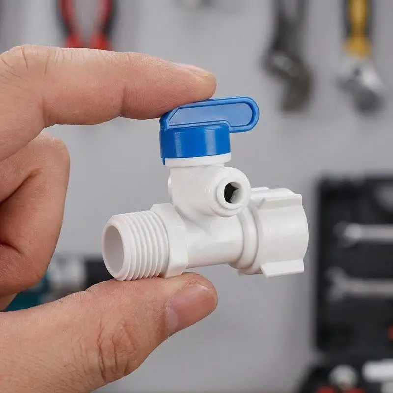 

☌1/2'' Thread To 1/4 3/8 Tube Water Adapter RO Feed Ball Valve Faucet Water Filter Reverse Osmosis System For Water Purifier Tap