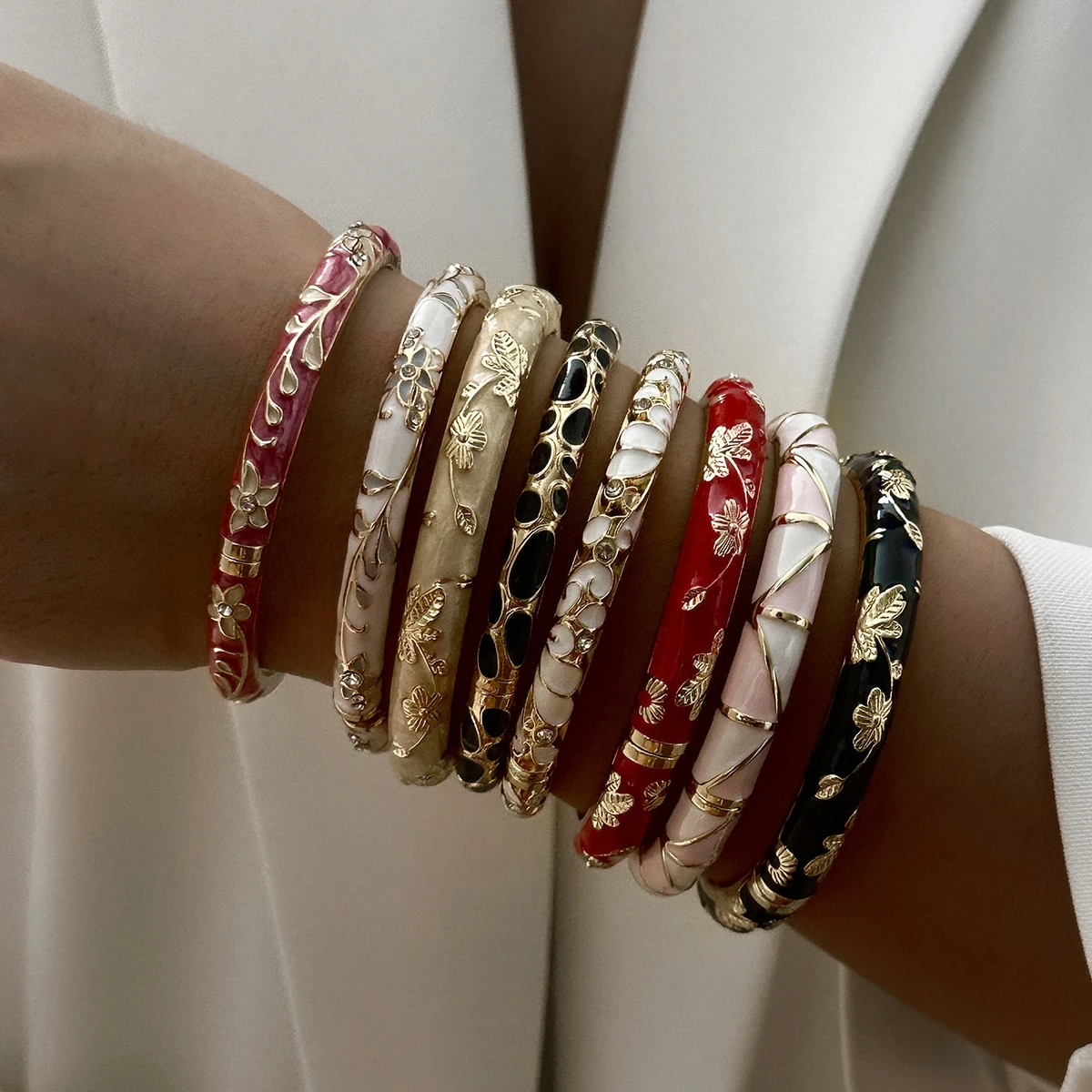 Colorful Star Crystal Beads Christmas Multi Element Bracelets for Women Men Santa Claus Snowflake Tree Bracelet New Year Jewelry