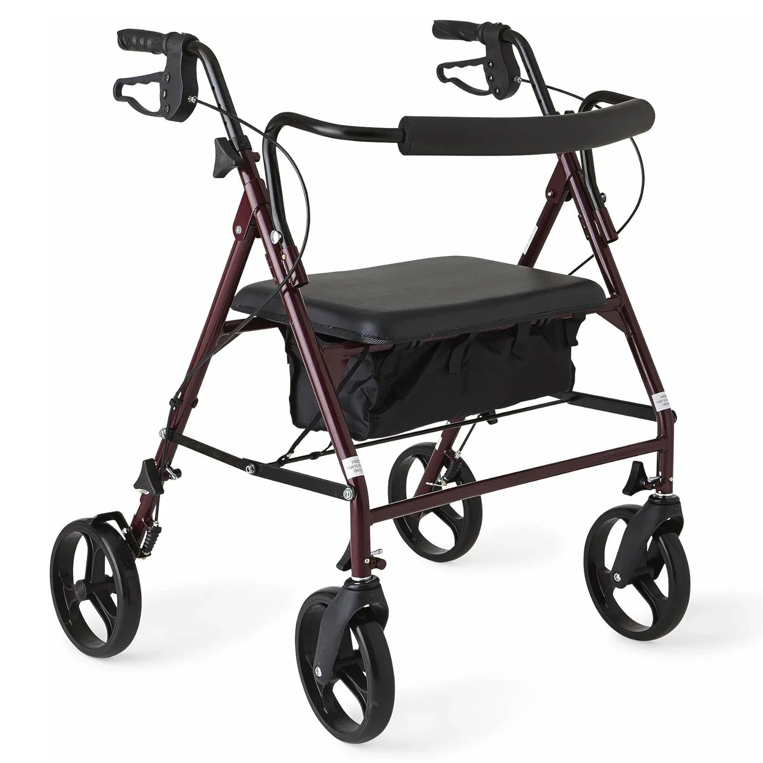 Heavy Duty Rollator Walker with Seat Bariatric Rolling Walker Supports up to 500 lbs for Adult Elderly Rehabilitation of high