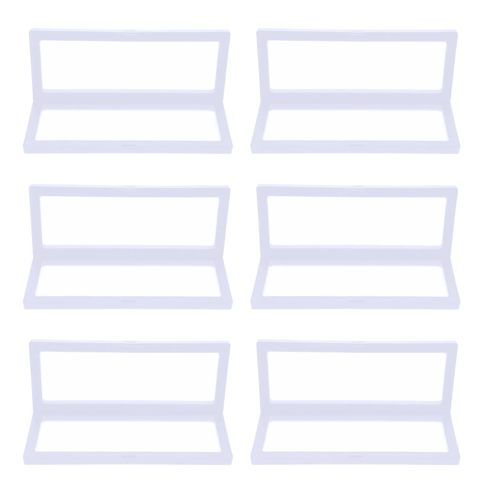6Sets Transparent Floating Jewelry Display Boxes Durable Ring Storage Organizer Case Stand for Jewelry