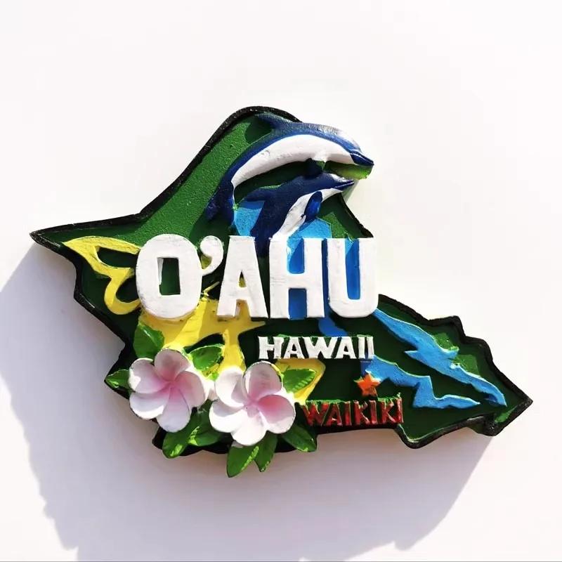 United States Fridge Magnets Saipan Waikiki Beach Kauai Maui Hawaii Travelling Souvenirs America Refrigerator Stickers Gifts