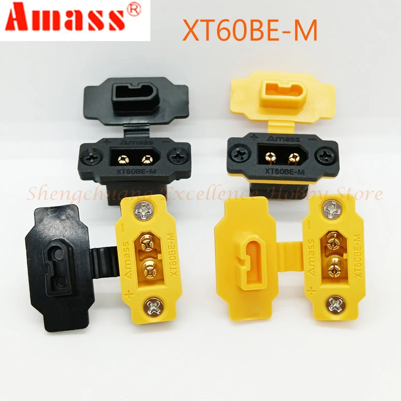 الأصلي Amass أصفر/أسود XT60BE-M ذكر XT60H أنثى رصاصة موصل سلك كابل التوصيل ل RC FPV شاحن محرك البطارية ESC
