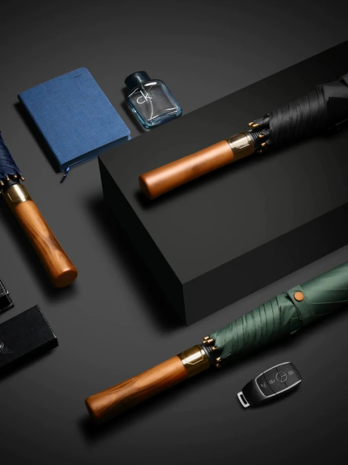 

High-End Golf Umbrella Auatic Long Handle Bla Glue Rain Umbrella Advertising Printed Straight Sti Sunade Home Daily Use