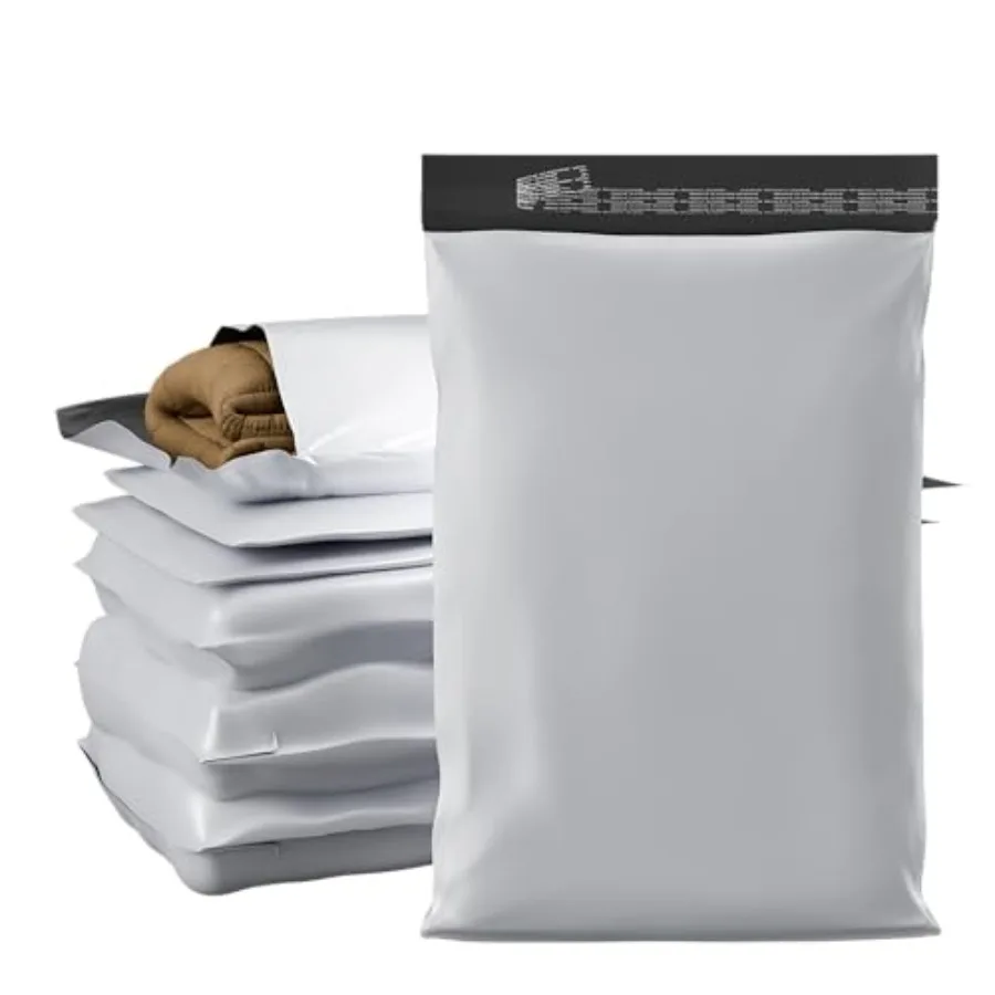 

3 Etra-Large Poly Mailer Envelopes - Count Self Seal White Plastic Mailing Bags with Adhesive Strip 2.5 Mil Thick Waterprrof an