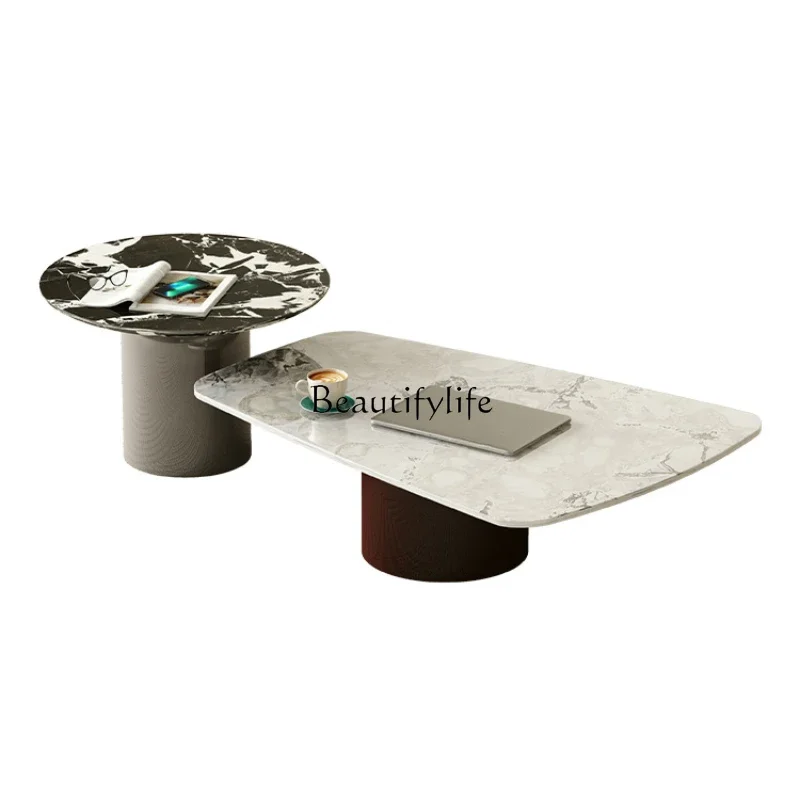 

FG44American Luxury Stone Endtable High-End Modern Minimalist Living Room Design Art Dali Stone Endtable