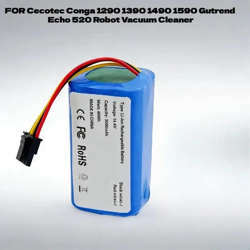 

Литий-ионный аккумулятор 14.4В 3500мАч для робота-пылесоса Cecotec Conga Series Gutrend Echo 520 (замена)