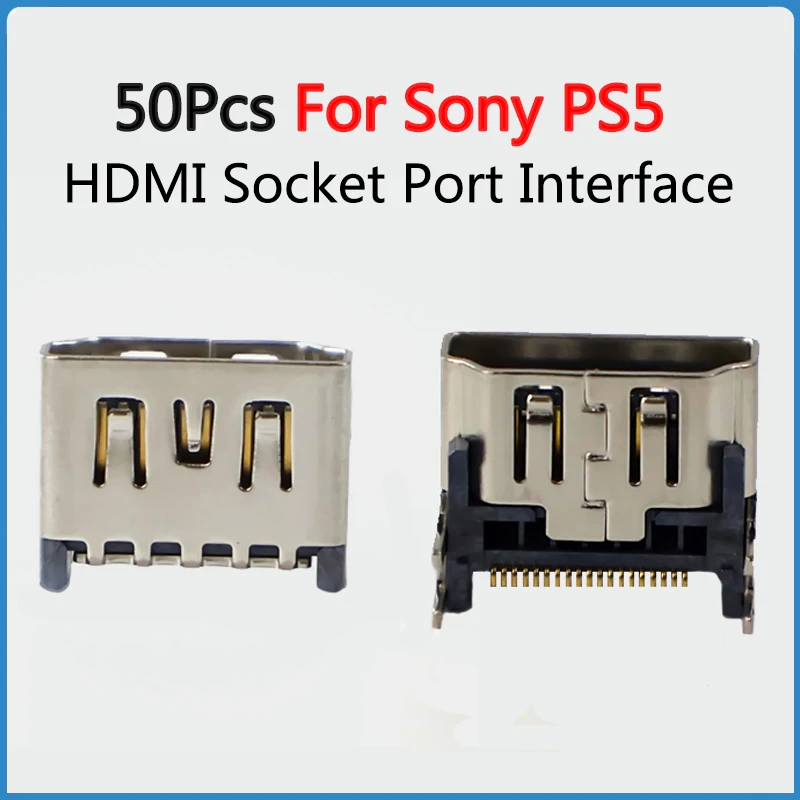 50Pcs Original For Playstation 5 Hdmi Socket Connector Interface For Sony PS5 Controller HDMI Port Connector Plug New Accessory