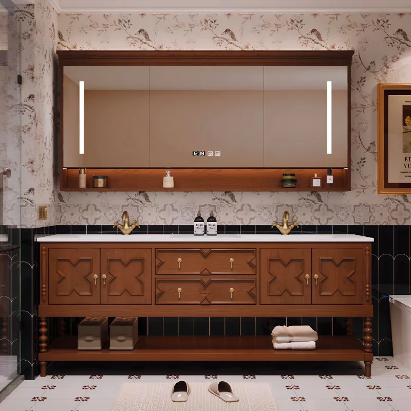 

Floor-to-ceiling bathroom cabinet, rock slab hot bending integrated basin, toilet washbasin